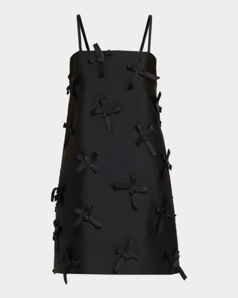 Bows Sleeveless Mini Shift Dress